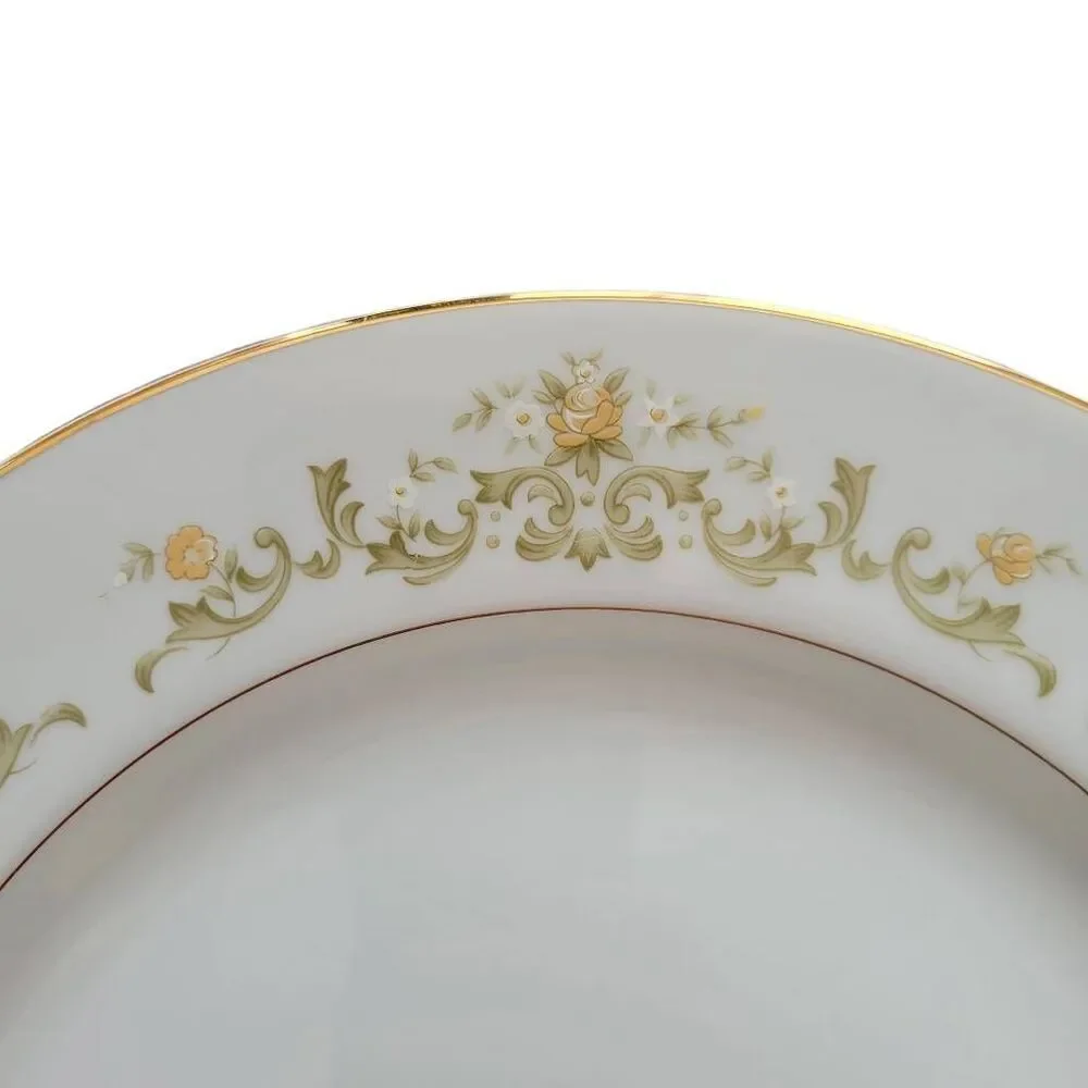 Towne House Cotillion Golden Regal Pattern Plate Yellow Flower Gold Trim Platter